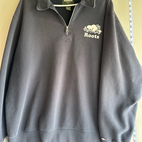 Roots Other - Vintage Roots Men's Charcoal 1/4 Zip-Up Sweater